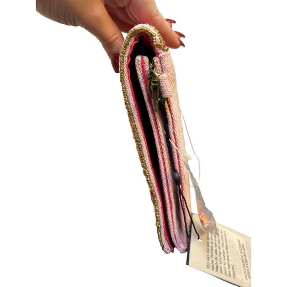 America & Beyond NWT Beaded Floral Clutch Multicolor - Picture 4 of 11